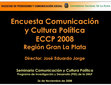 Research paper thumbnail of La Cultura Política en la Región del Gran La Plata, Argentina 2008