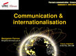 Research paper thumbnail of Communication & internationalisation (2014-2015)