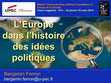 Research paper thumbnail of L'Europe dans l'histoire des idées politiques (2014-2015)