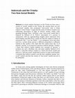 Research paper thumbnail of Indexicals and the Trinity: Two Non-Social Models