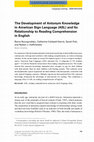 Research paper thumbnail of Novogrodsky, R., Caldwell Harris, C.L., Fish, S. & Hoffmeister, R. (2014). The development of antonyms knowledge in American Sign Language (ASL) and its relationship to reading comprehension in English language learning. Language Learning, 64,  749-770. 