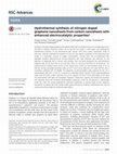 Research paper thumbnail of Hydrothermal synthesis of nitrogen doped graphene nanosheets from carbon nanosheets with enhanced electrocatalytic properties