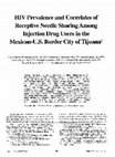 Research paper thumbnail of HIV Prevalence and Correlates of Receptive Needle Sharing Among Injection Drug Users in the Mexican-U.S. Border City of Tijuana