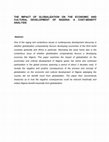 Research paper thumbnail of THE IMPACT OF GLOBALIZATION ON THE ECONOMIC AND CULTURAL DEVELOPMENT OF NIGERIA: A COST-BENEFIT ANALYSIS