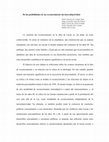 Research paper thumbnail of De las posibilidades de un reconocimiento sin intersubjetividad