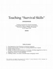 Research paper thumbnail of Teaching Survival Skills