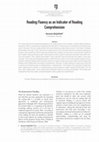 Research paper thumbnail of Reading Fluency as an Indicator of Reading Comprehension-Mustafa BAŞARAN