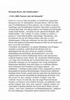 Research paper thumbnail of Hermann Broch "Die Schlafwandler"