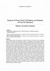 Research paper thumbnail of Case Analysis. Rupture of Piney Point Oil Pipeline and Release of Fuel Oil, Maryland (SERM Project)