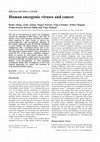 Research paper thumbnail of Human oncogenic viruses and cancer