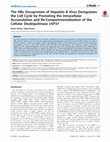 Research paper thumbnail of The HBx oncoprotein of hepatitis B virus deregulates the cell cycle by promoting the intracellular accumulation and re-compartmentalization of the cellular deubiquitinase USP37