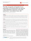 Research paper thumbnail of The HBx oncoprotein of hepatitis B virus potentiates cell transformation by inducing  c-Myc- dependent expression of the RNA polymerase I transcription factor UBF