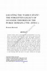 Research paper thumbnail of Locating the Family-State. The Forgotten Legacy of Javanese Theories of the Public Domain (17th-20th c.) (Political Power and Social Theory 2015)