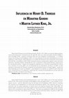 Research paper thumbnail of Influencia de Henry D. Thoreau en Mahatma Gandhi y Martin Luther King, Jr. ComHumanitas: Revista Científica de Comunicación, vol. 1 (1), pp 37-54.