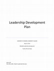 Research paper thumbnail of Leadership Development Plan