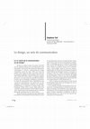 Research paper thumbnail of Le design, un acte de communication