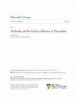 Research paper thumbnail of Alcibiades and the Politics of Rumor in Thucydides