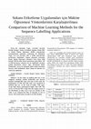 Research paper thumbnail of Comparison of Machine Learning Methods for the Sequence Labelling Applications