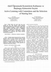 Research paper thumbnail of "Active Learning with Committees and the Selection of Starting Sets