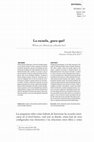 Research paper thumbnail of La escuela, ¿para qué?