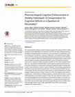 Research paper thumbnail of Pharmacological Cognitive Enhancement in Healthy Individuals: A Compensation for Cognitive Deficits or a Question of Personality?