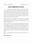 Research paper thumbnail of Iran's Diplomatic Network