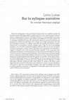 Research paper thumbnail of Sur la syllepse narrative – Un concept théorique négligé