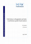 Research paper thumbnail of Child labour in Bangladesh and India: a preliminary gender-based analysis