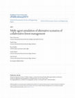 Research paper thumbnail of Multi-agent simulation of alternative scenarios of collaborative forest management