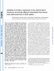 Research paper thumbnail of Inhibition of VCAM-1 expression in the arterial wall is shared by structurally different antioxidants that reduce early atherosclerosis in NZW rabbits