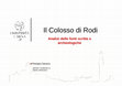 Research paper thumbnail of Il Colosso di Rodi: analisi delle fonti scritte e archeologiche