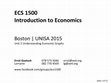 Research paper thumbnail of Intro to Economics (ECS1500) 02 - Economic Graphs