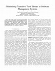 Research paper thumbnail of Minimizing Transitive Trust Threats in Software Management Systems