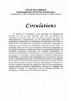 Research paper thumbnail of Circulations (Journée d’études des doctorants du CAS)