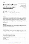 Research paper thumbnail of Strategic Human Resource Management of Volunteers and the Link to Hospital Patient Satisfaction