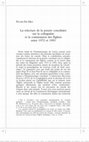 Research paper thumbnail of La relecture de la pensée conciliaire sur la collégialité et la communion des Églises entre 1972 et 1983