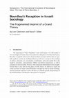 Research paper thumbnail of “Bourdieu’s Reception in Israeli Sociology: The Fragmented Imprint of a Grand Theory,”