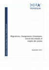 Research paper thumbnail of Migrations, changements climatiques, travail des enfants et emploi des jeunes