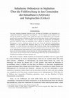 Research paper thumbnail of Subalterne Orthodoxie in Süditalien  Über die Feldforschung in den Gemeinden  der Italoalbaner (Arbëresh)  und Italogriechen (Grikoi)