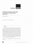 Research paper thumbnail of Intervalo em branco como signo no processo de apropriação da escrita