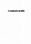 Research paper thumbnail of Constitución Constitución de 1834 de 1834