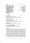 Research paper thumbnail of   Differences in the Teen Blogosphere: Insights from a Content Analysis of English- and Czech-Language Weblogs