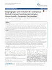 Research paper thumbnail of Biogeography and evolution of a widespread Central American lizard species complex; Norops humilis, (Squamata; Dactyloidae)