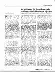 Research paper thumbnail of La mémoire de la technocratie et l'impensable histoire du Québec, Traces, vol. 27, 1 (1989), p. 29-31