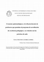 Research paper thumbnail of Creencias epistemológicas y de eficacia docente de profesores y su relación con las prácticas de aula.  (Epistemological and teacher eficacy beliefs in inservice teachers and their relationship with pedagogical practice)