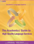 Research paper thumbnail of The Academic's Guide to High Quality Translation and Editing Services