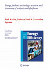 Research paper thumbnail of Energy feedback technology: a review and taxonomy of products and platforms