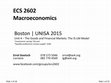 Research paper thumbnail of Macroeconomics (ECS2602) 04 - The Goods and Financial Markets - IS-LM Model (Ch 5)