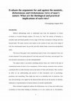 Research paper thumbnail of Evaluate the arguments for and against the monistic, dichotomous and trichotomous views of man’s nature. What are the theological and practical implications of each view?