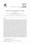 Research paper thumbnail of Chemical vapour deposition of coatings